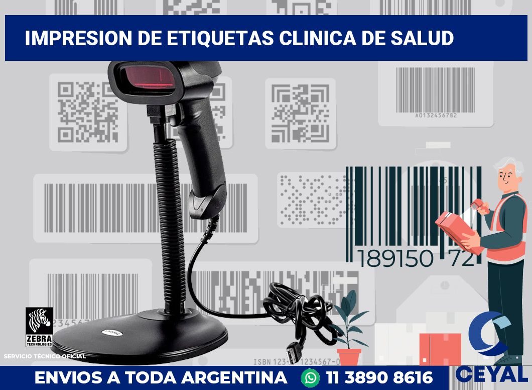 Impresion de etiquetas Clinica de salud