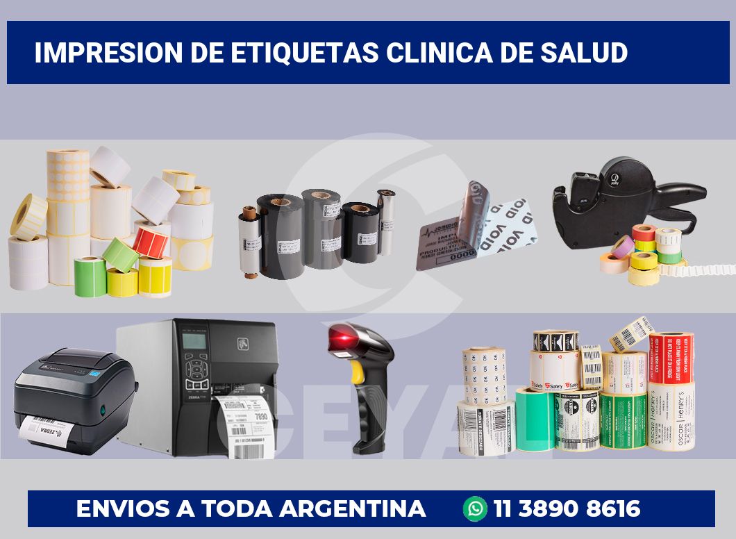 Impresion de etiquetas Clinica de salud
