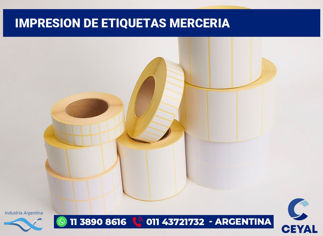Impresion de etiquetas Merceria