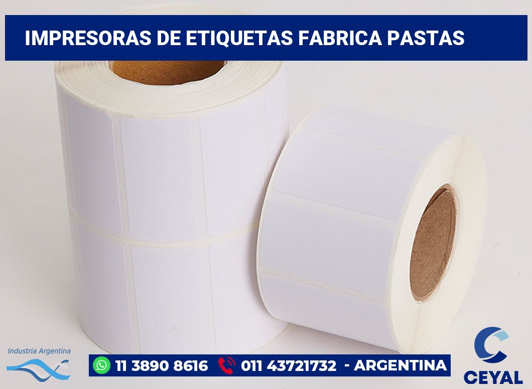 Impresoras de etiquetas fabrica pastas