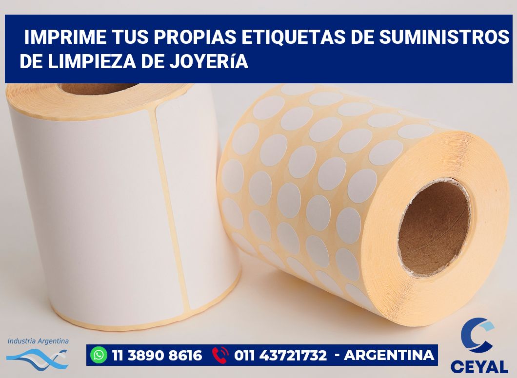 Imprime tus Propias Etiquetas de Suministros de Limpieza de Joyería