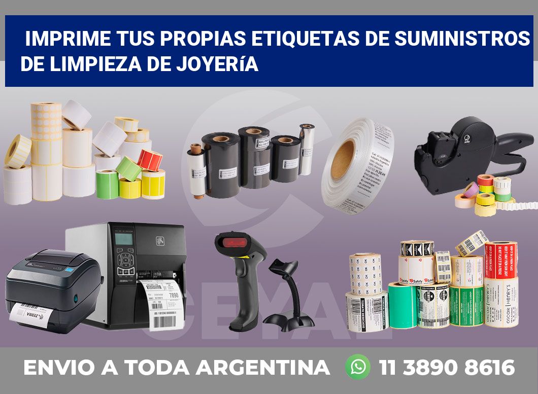 Imprime tus Propias Etiquetas de Suministros de Limpieza de Joyería