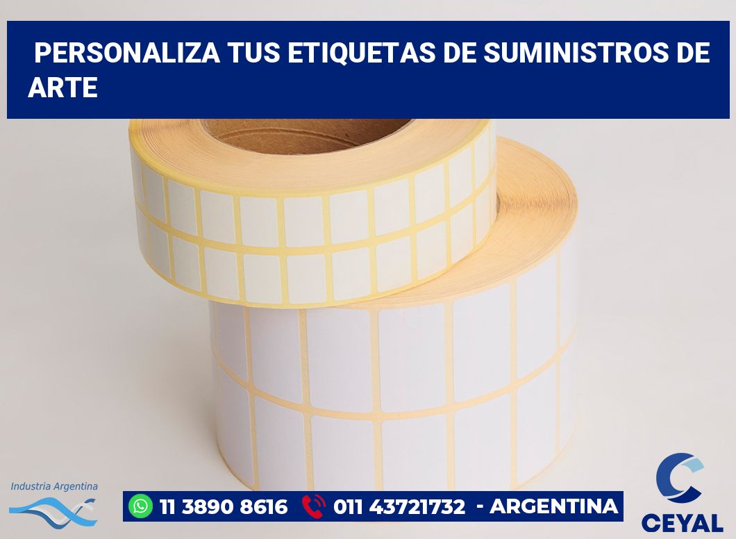 Personaliza tus Etiquetas de Suministros de Arte