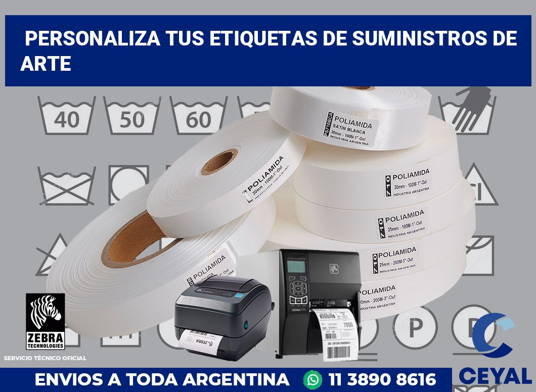 Personaliza tus Etiquetas de Suministros de Arte