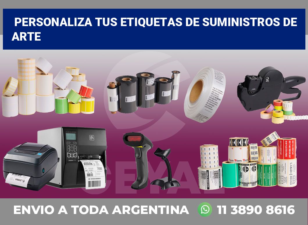 Personaliza tus Etiquetas de Suministros de Arte