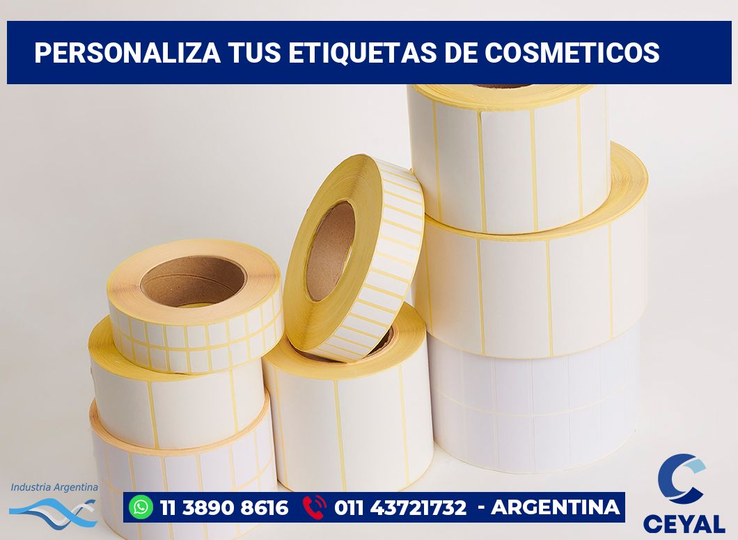 Personaliza tus Etiquetas de cosmeticos