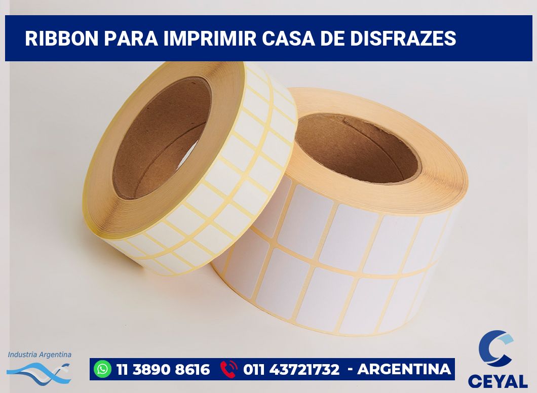 Ribbon para imprimir Casa de disfrazes