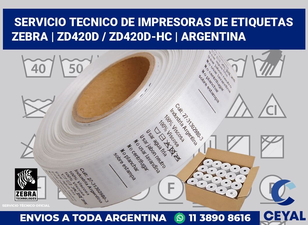 Servicio Tecnico De Impresoras De Etiquetas Zebra | ZD420d / ZD420d‑HC | Argentina