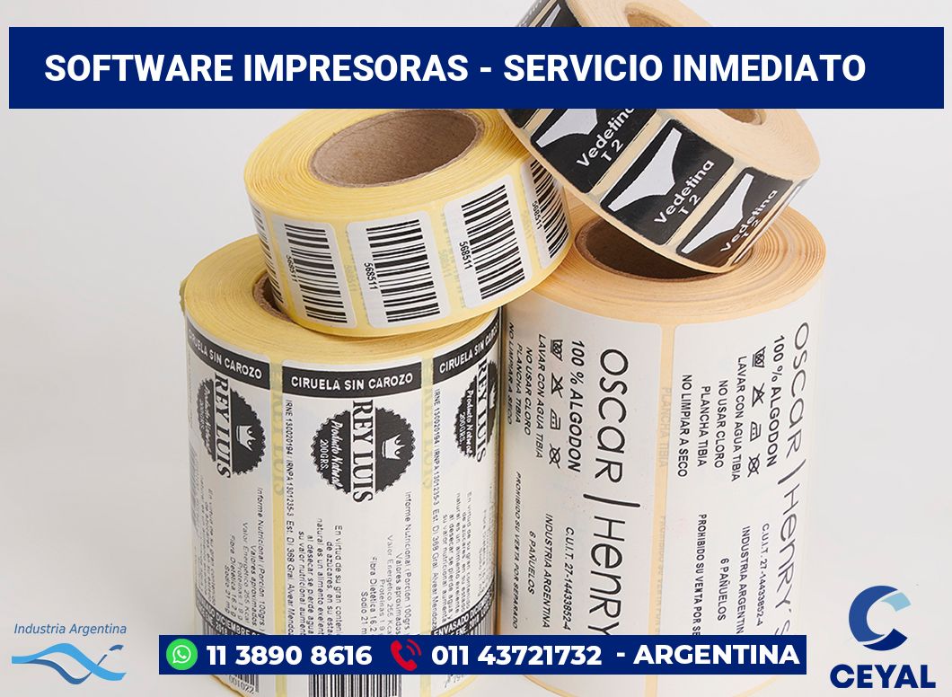 Software impresoras - Servicio inmediato