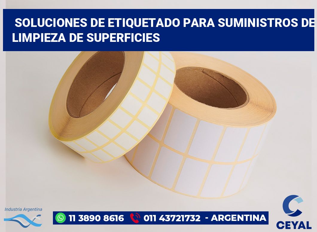 Soluciones de Etiquetado para Suministros de Limpieza de Superficies