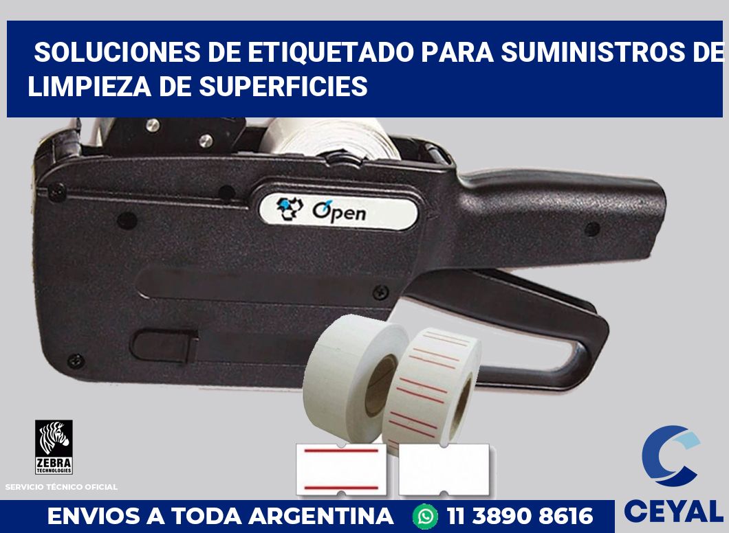 Soluciones de Etiquetado para Suministros de Limpieza de Superficies