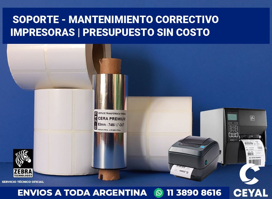Soporte - Mantenimiento correctivo impresoras | Presupuesto sin costo