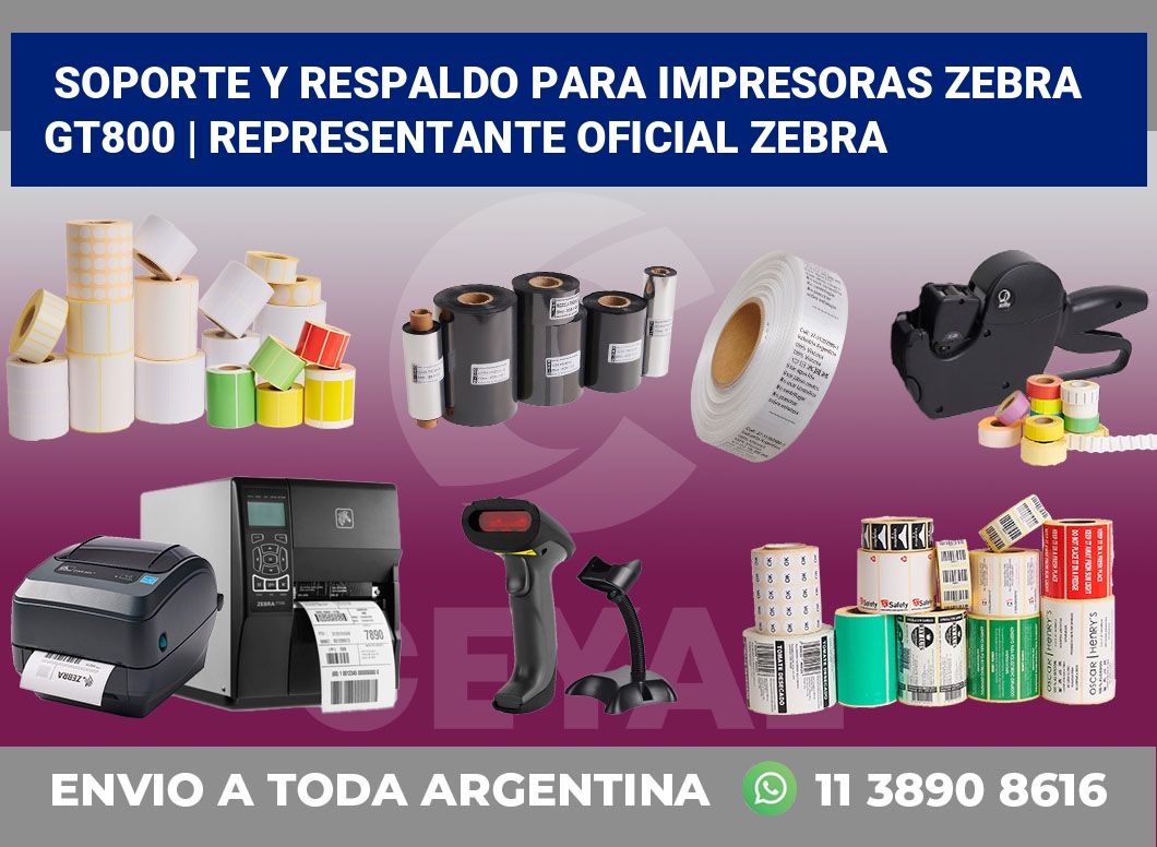 Soporte y respaldo para impresoras Zebra GT800 | Representante oficial Zebra