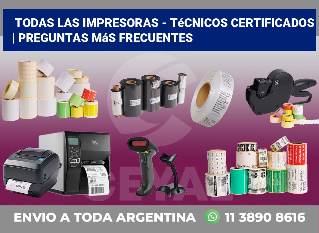 Todas las impresoras – Técnicos certificados | Preguntas más frecuentes