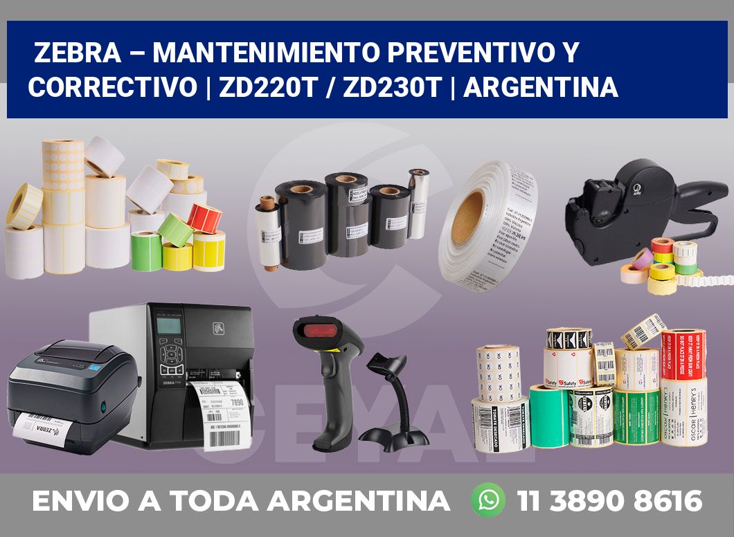 Zebra – mantenimiento preventivo y correctivo | ZD220t / ZD230t | Argentina