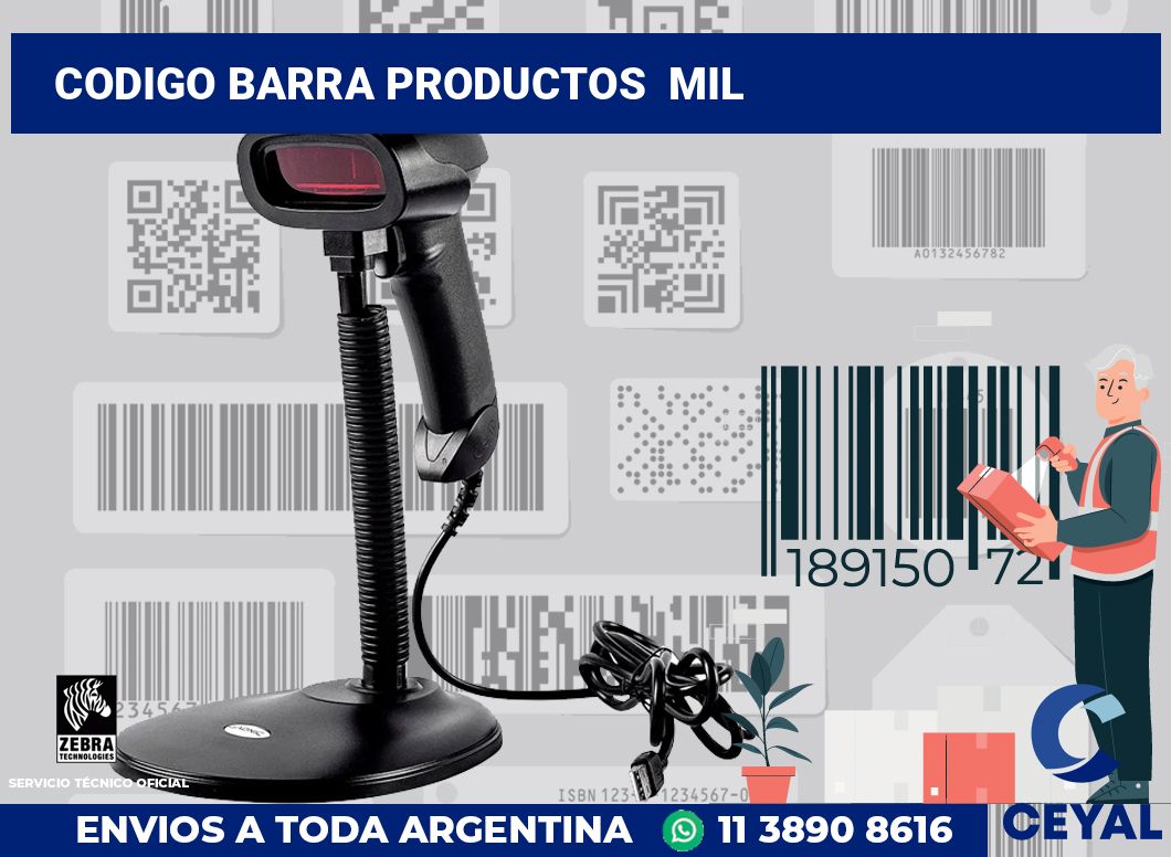 codigo barra productos mil