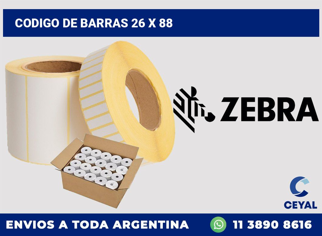 codigo de barras 26 x 88