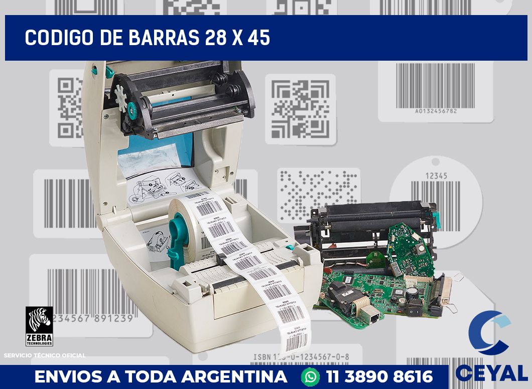 codigo de barras 28 x 45