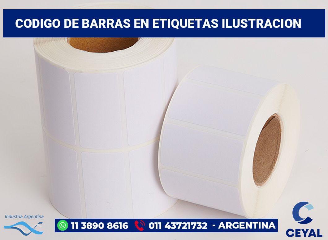 codigo de barras en etiquetas ilustracion