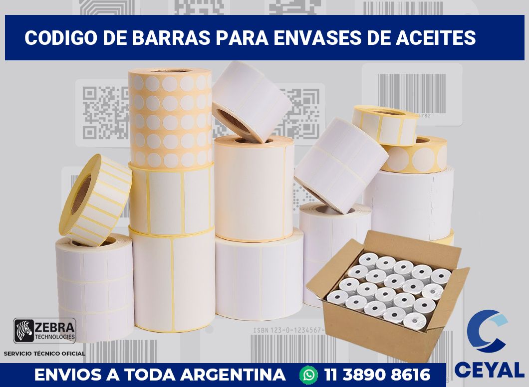 codigo de barras para envases de aceites