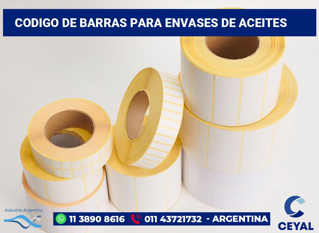 codigo de barras para envases de aceites