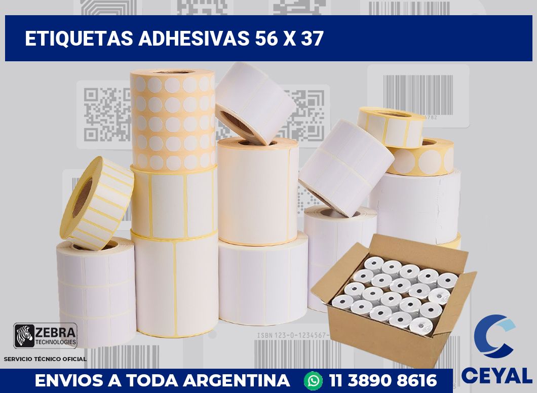 etiquetas adhesivas 56 x 37