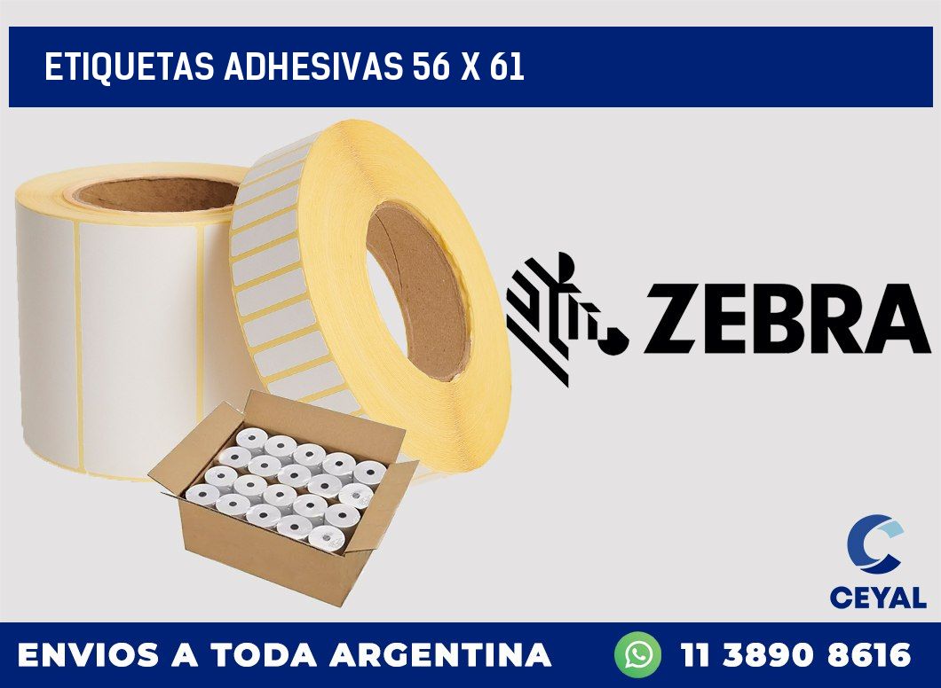 etiquetas adhesivas 56 x 61