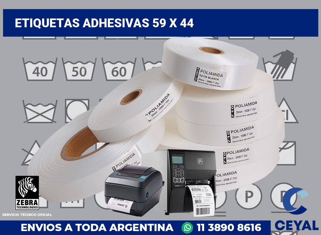 etiquetas adhesivas 59 x 44