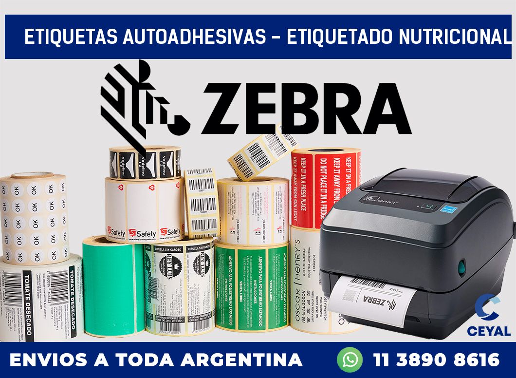 etiquetas autoadhesivas – Etiquetado Nutricional