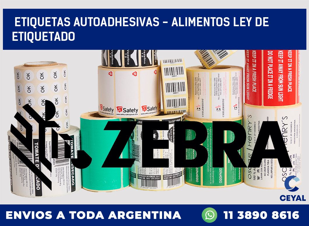 etiquetas autoadhesivas – alimentos ley de etiquetado