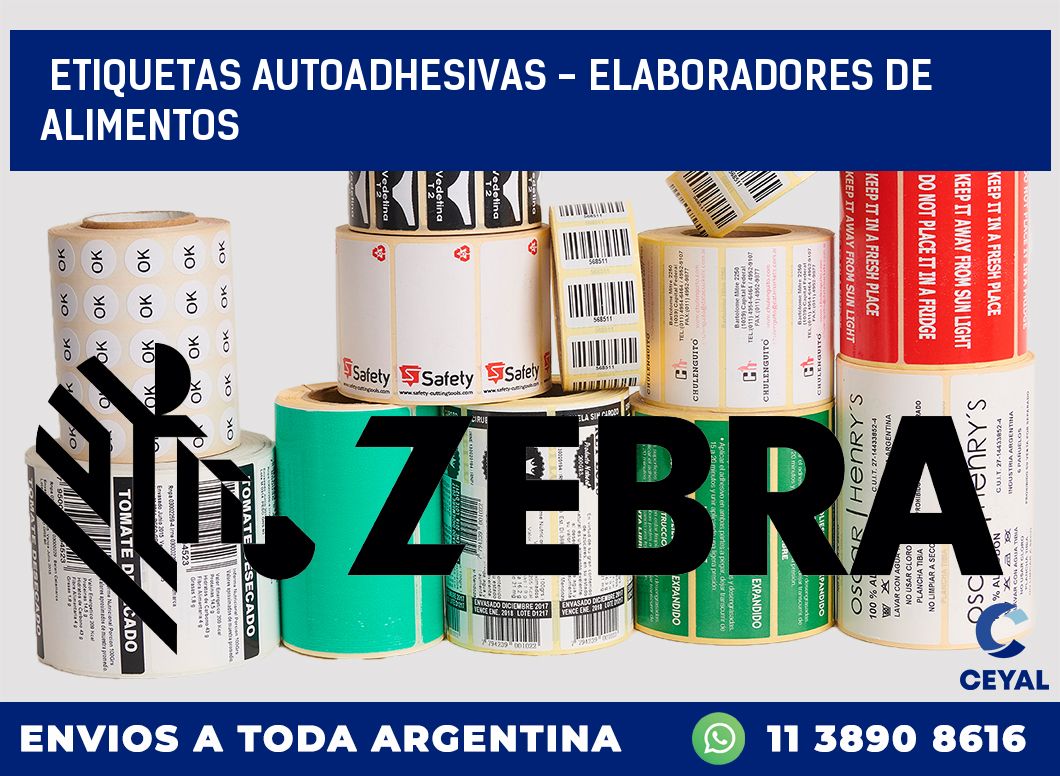 etiquetas autoadhesivas - elaboradores de alimentos