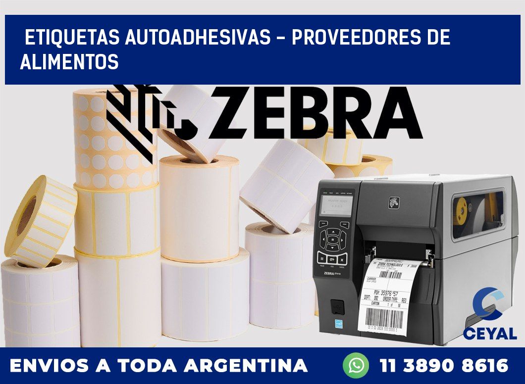 etiquetas autoadhesivas - proveedores de alimentos