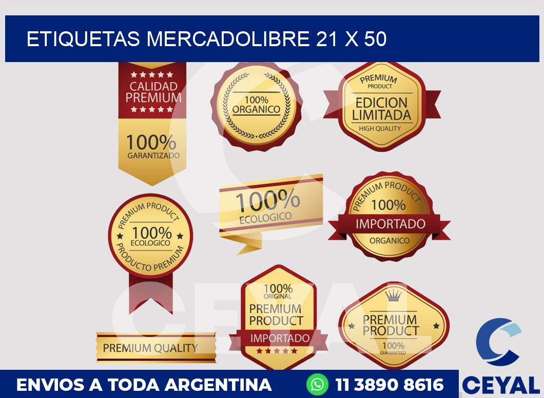 etiquetas mercadolibre 21 x 50