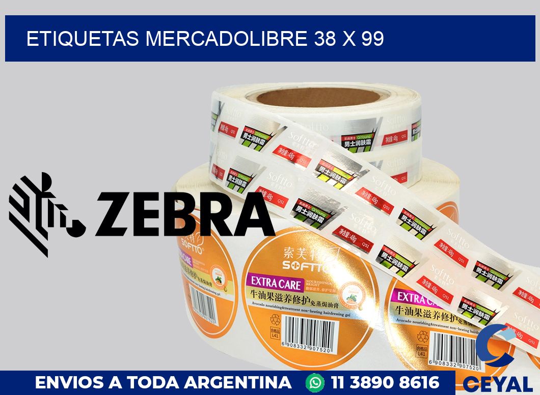 etiquetas mercadolibre 38 x 99
