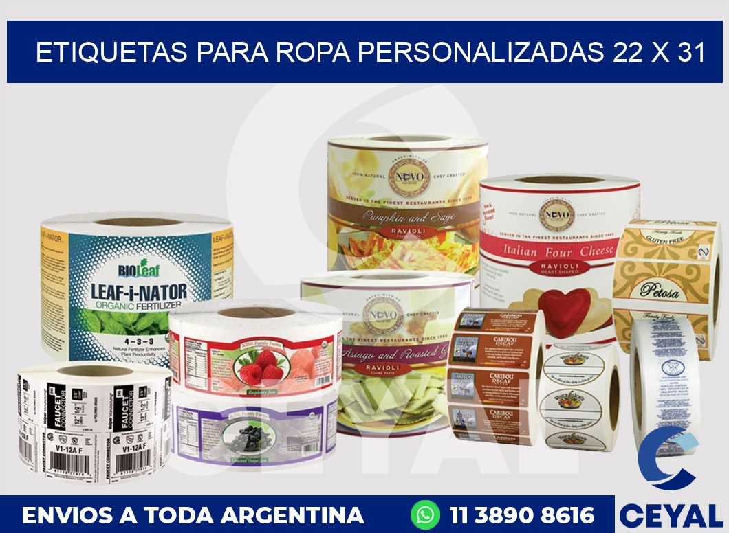 etiquetas para ropa personalizadas 22 x 31