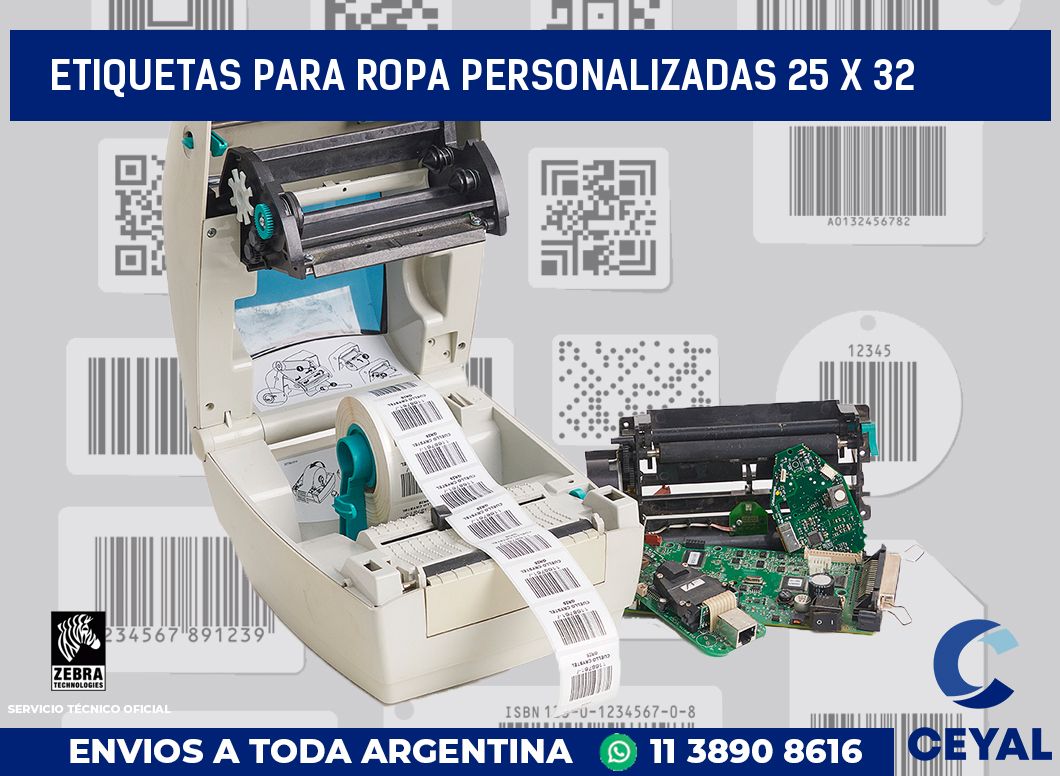 etiquetas para ropa personalizadas 25 x 32