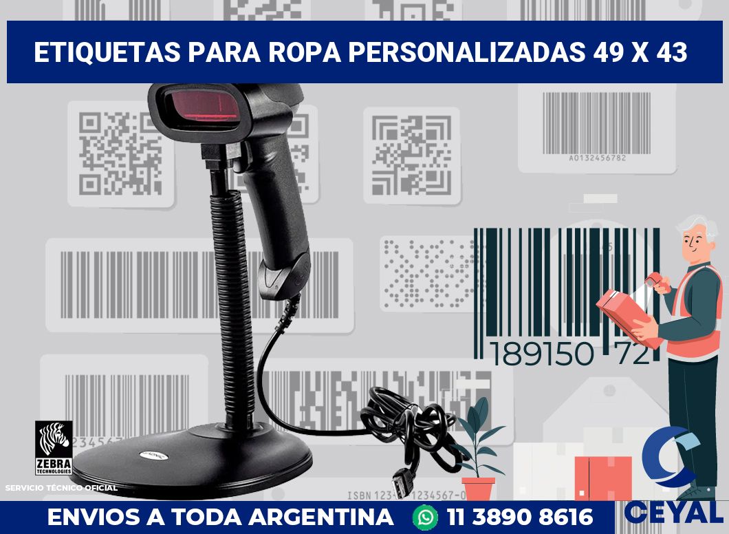 etiquetas para ropa personalizadas 49 x 43