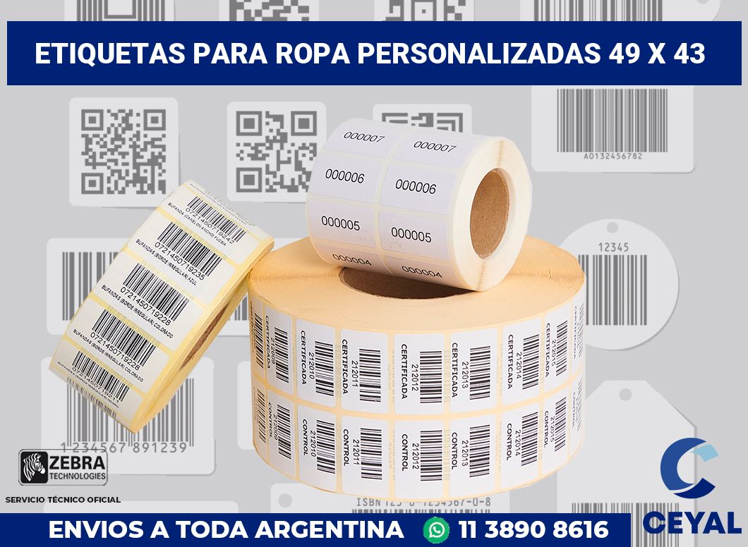 etiquetas para ropa personalizadas 49 x 43