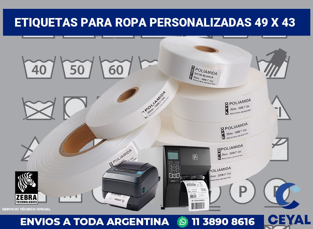 etiquetas para ropa personalizadas 49 x 43