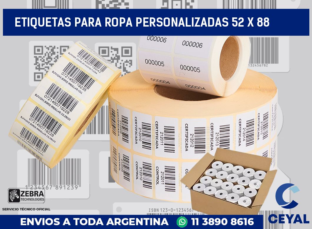 etiquetas para ropa personalizadas 52 x 88