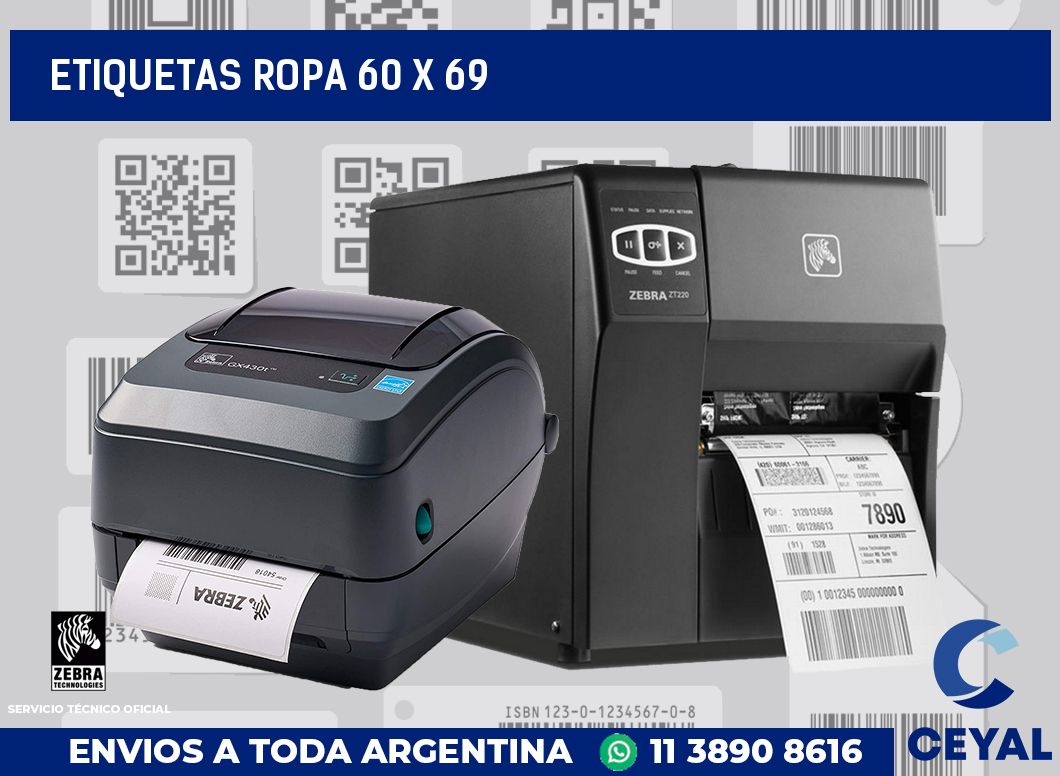 etiquetas ropa 60 x 69