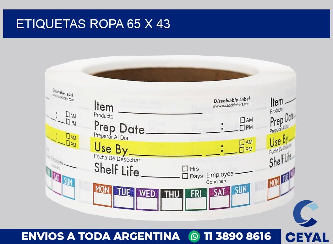 etiquetas ropa 65 x 43