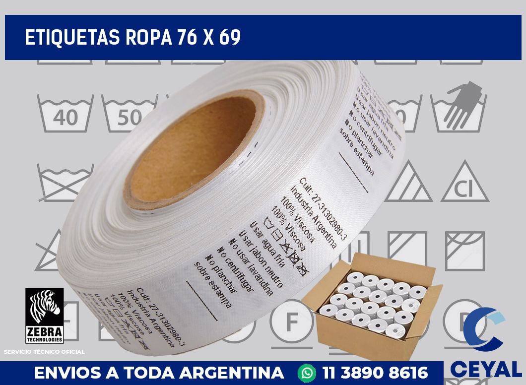 etiquetas ropa 76 x 69