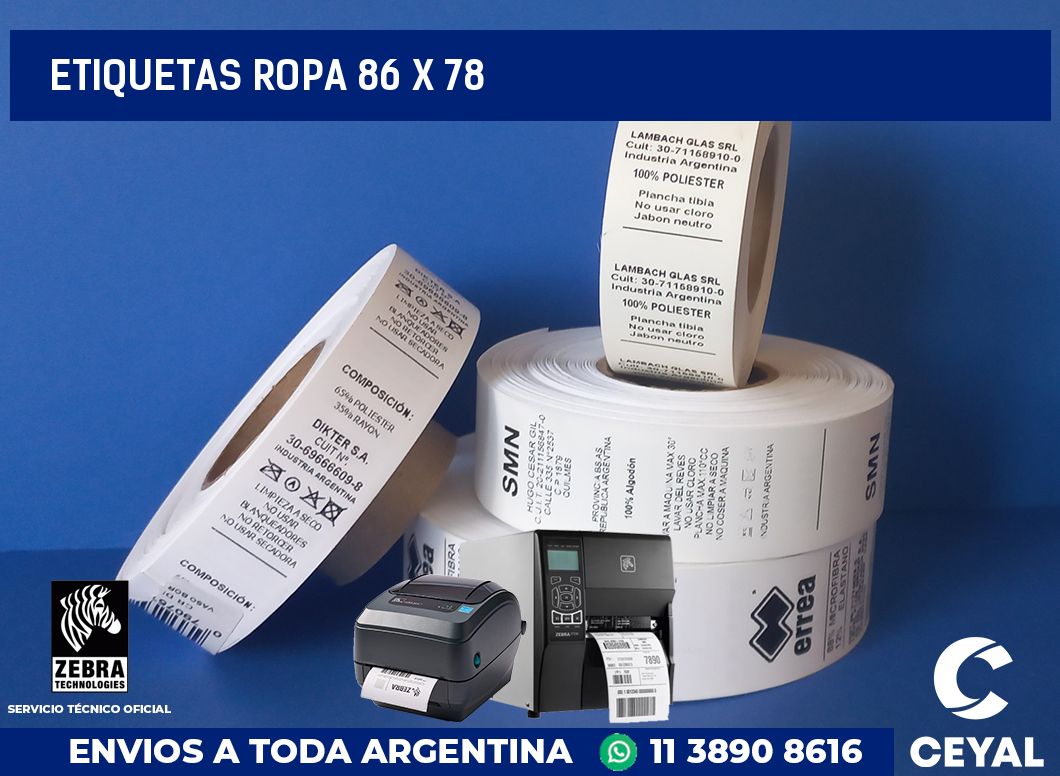 etiquetas ropa 86 x 78