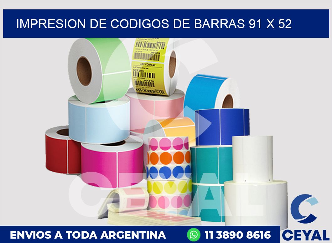 impresion de codigos de barras 91 x 52