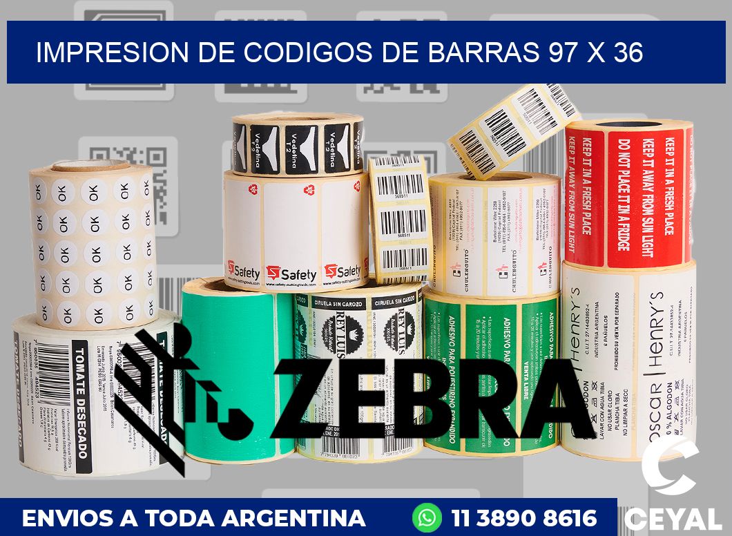 impresion de codigos de barras 97 x 36