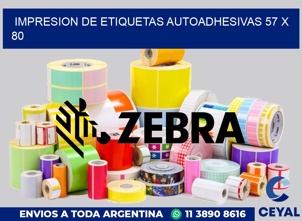 impresion de etiquetas autoadhesivas 57 x 80