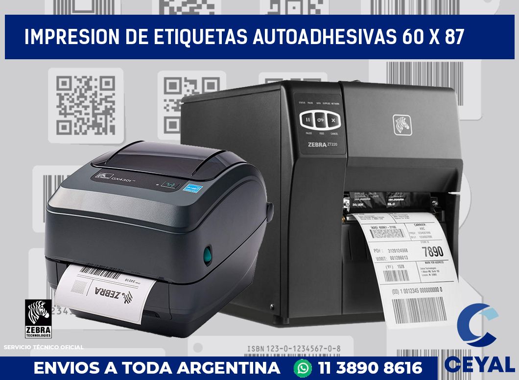 impresion de etiquetas autoadhesivas 60 x 87