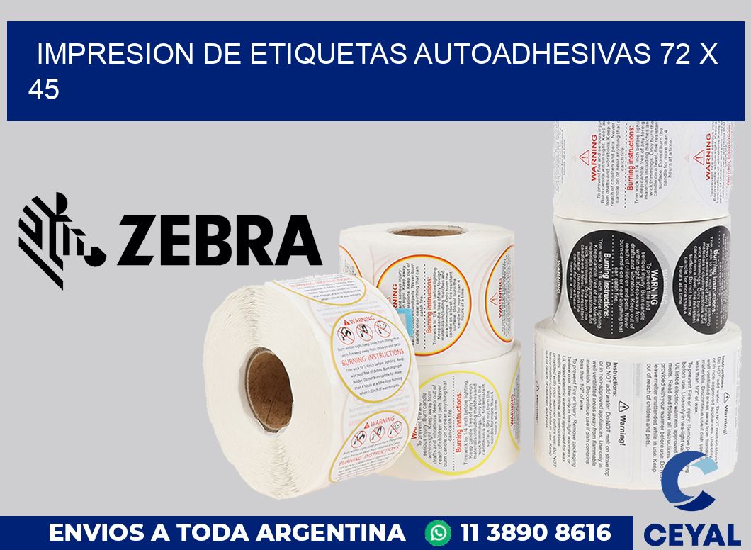 impresion de etiquetas autoadhesivas 72 x 45