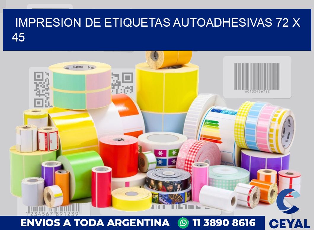 impresion de etiquetas autoadhesivas 72 x 45